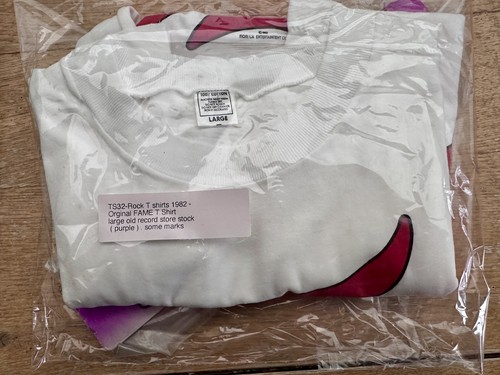 rare 1982 ORGINAL UNUSED OLD RECORD SHOP FAME T SHIRT-COTTON MEDIUM- TS33 - 第 6/6 張圖片