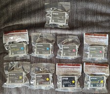 Epson Genuine Ink Cartridges Black Cyan Magenta Yellow TO601 TO602 TO603 TO604