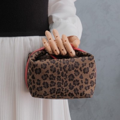 Fendi Leopard Vanity Hand Bag Pouch