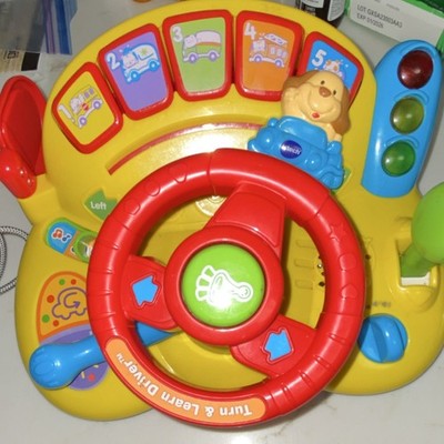 VTech Turn & Learn Driver Electronic Steering Wheel Learning Toy Lights Buttons
