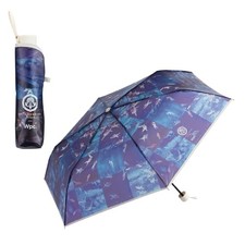 Wpc. Vinyl Umbrella Art Aquarium x Wpc. Mini Blue Folding Umbrella Lightweight