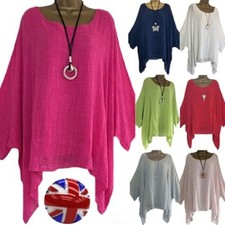 Womens Batwing Sleeve Loose Tops Blouse Ladies Summer Casual Plus Size T-Shirt