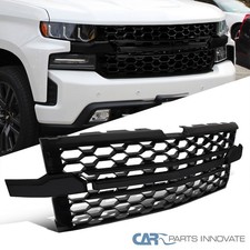 Fits 19-22 Silverado 1500 Custom Trail Boss Hood Grille Glossy Blackhoneycomb