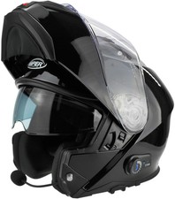 ViPER RS-V191 Blinc Bluetooth Flip-Up Motorcycle Motorbike Helmet - Black