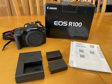 Canon EOS R100 24.1MP Mirrorless Camera - Black Body Only With Extra Battery