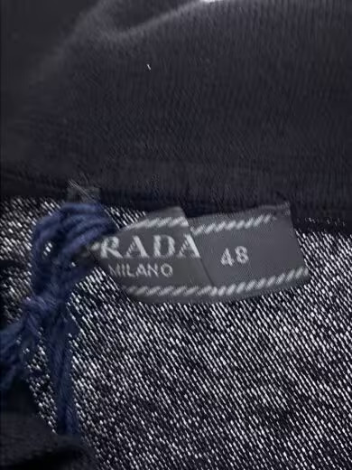 PRADA/L/Knit polo/Thin knit sweater/Size 48/Cotton/Black/AMA 2023 689// thumbnail 3