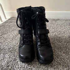 Harley-Davidson Black Leather Biker Ankle Boo...