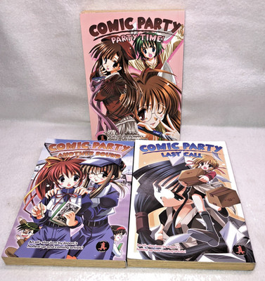 Comic Party Manga Vols 1-3 English CPM Manga Party Time Another Round Last Call