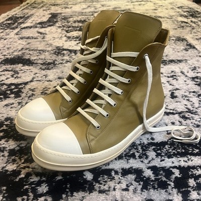 Rick Owens Ramones Acid Green/Milk Men s Sneakers Size 45 EU/ 12 US
