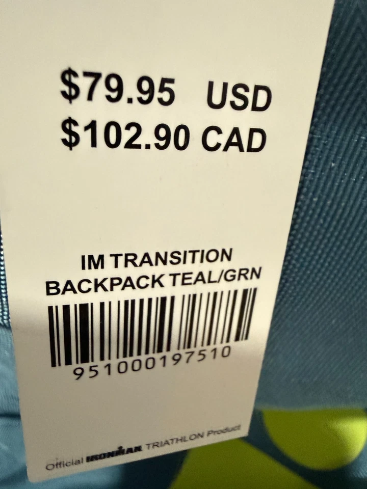 NUEVA Mochila Ironman IM Signature Transition Verde azulado/verde triatlón Foto 4 de 4
