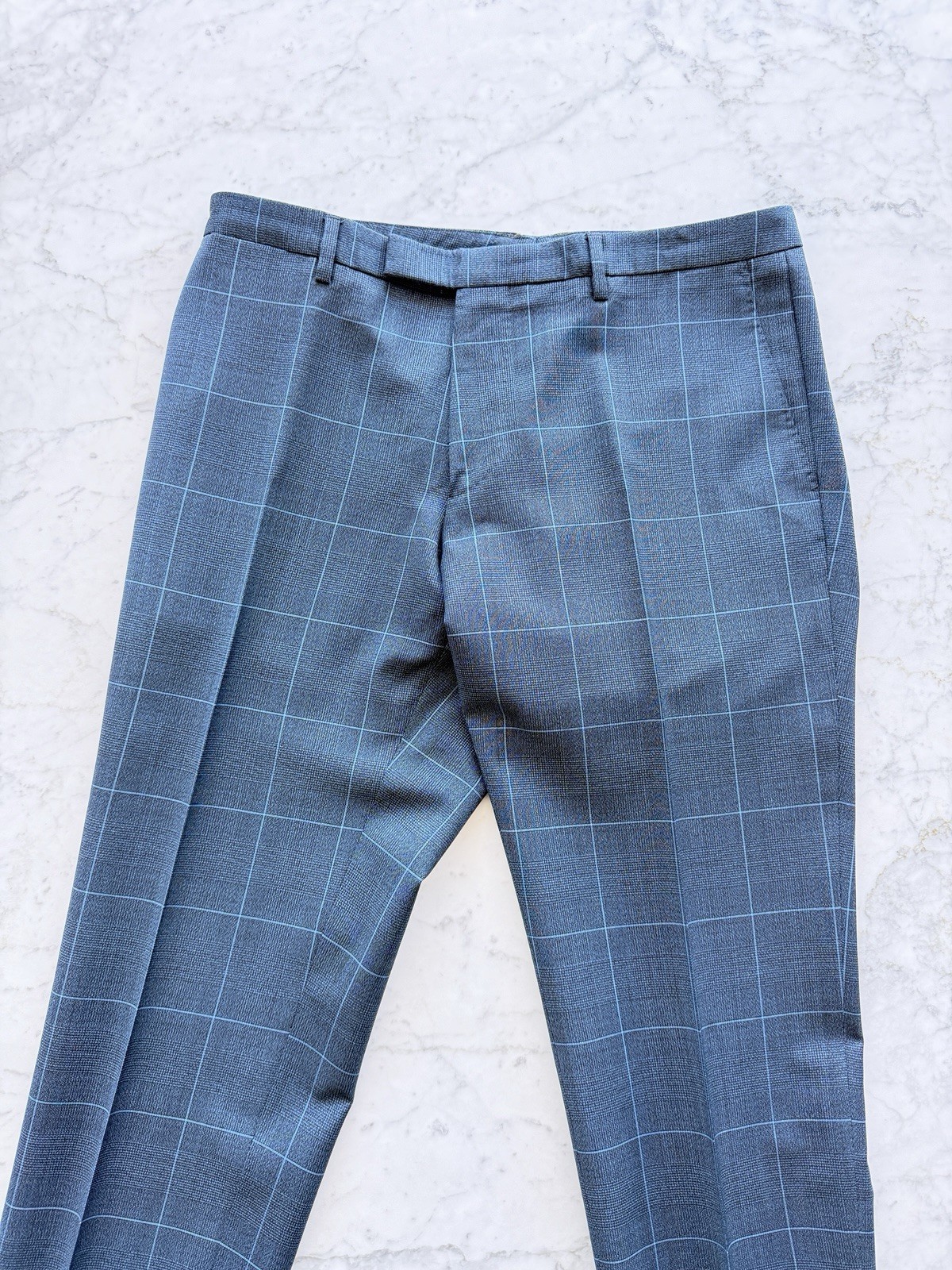 Hugo Boss Mens Blue Wool Mohair Suit IT50 40R Woven In Italy  Tailored Edition thumbnail 14