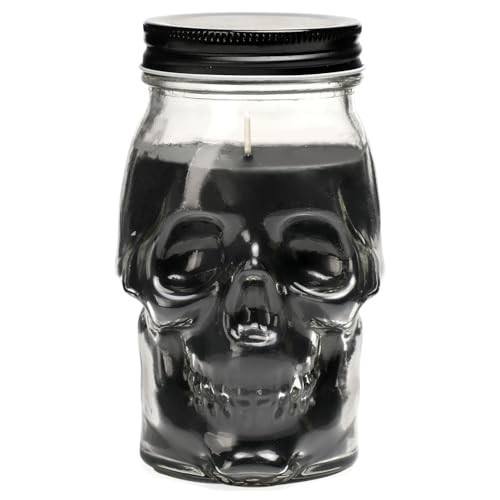 Skull Candle Large 12 Oz Soy Wax Pumpkin Spice Scented Gothic Halloween Decor