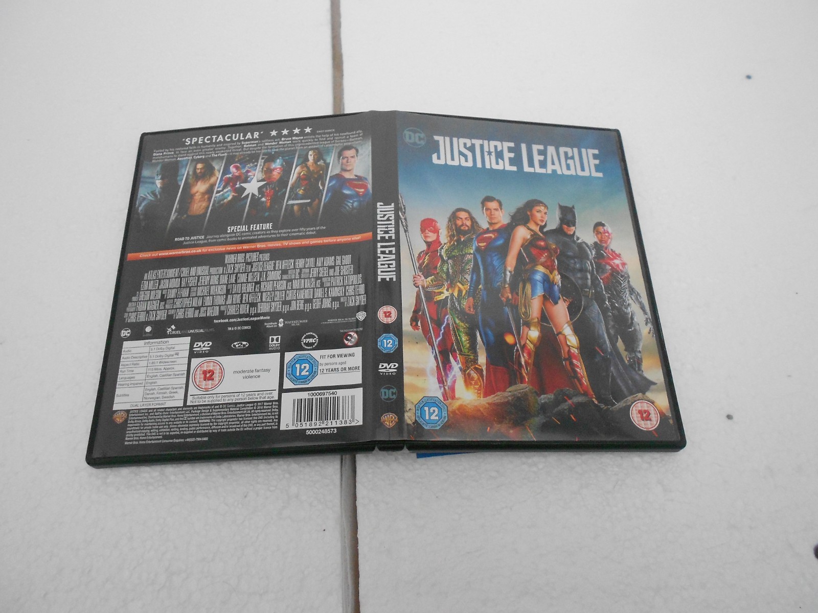 Justice League (DVD, 2018) region 2 DVD