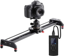 Camera Slider, 27  Aluminum Alloy Motorized Slider with Time-Lapse, Video