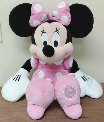 Minnie Mouse 20  Plush Pink Polka Dot Dress Stuffed Animal Doll Toy Disney Store