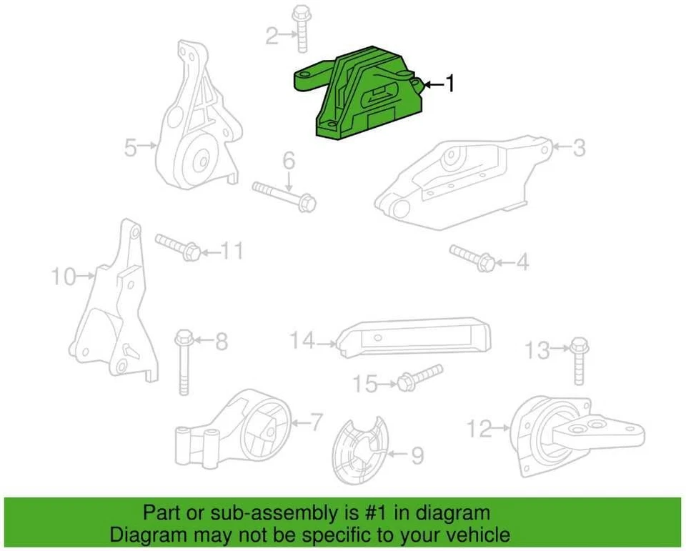 Chevrolet Impala 2018 nuevo OEM montaje de motor derecho 22849845 Foto 3 de 3