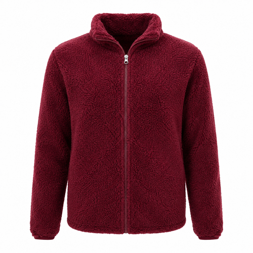 Womens Fleece Teddy Jacket Warm Winter Zip Up Soft Sherpa Coat Casual Outerwear - Photo 15/35