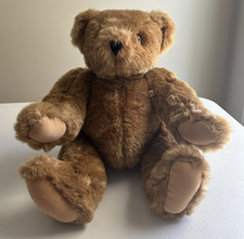Authentic Vermont Teddy Bear No. 1 Stuffed Animal Brown Plush 15" Fully Jointed