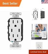 Advanced 30W Dual USB-C In-Wall Charger for Secure, Efficient Charging - White