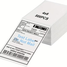 500 Sheets 4x6 Thermal Shipping Labels Foldable BPA Free