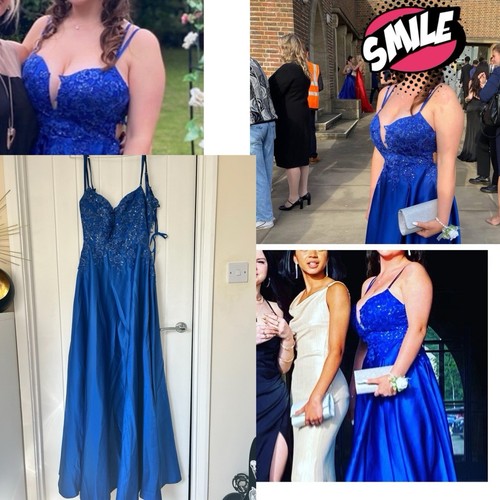 Beautiful Royal Blue Prom Dress. Laced Detail. - Picture 2 of 2