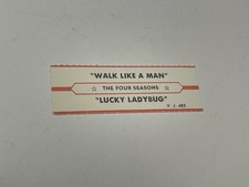 Jukebox Title Strip Four Seasons Walk Like A Man Lucky Ladybug Vee Jay VJ