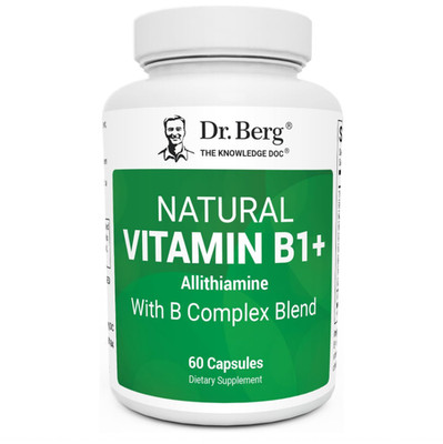 Dr. Berg Vitamin B1 B6 B12 Complex with Magnesium, 60 Capsule