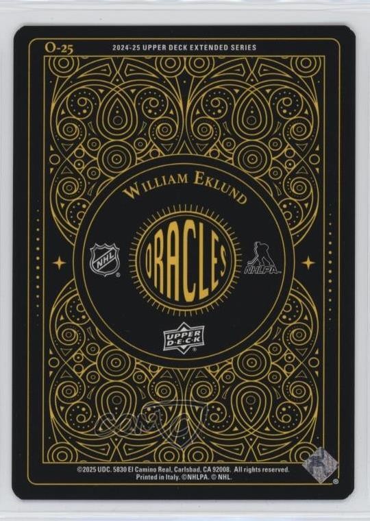 2024-25 Upper Deck Extended Series Oracles William Eklund #O-25