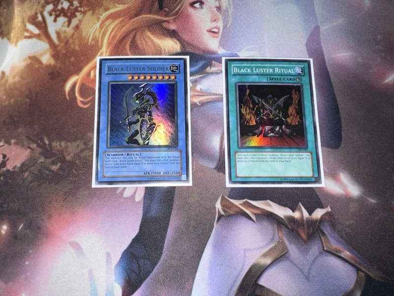 Yugioh - Black Luster Soldier SYE-024 ULTRA Rare + Ritual SYE-025 MP Set