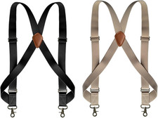 Men Side Hook Suspenders Heavy Duty Trucker Work Suspender Adjustable Elastic Br