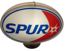  Double Sided SPUR Gas Pump Glass Globe Mobile Sunoco Gulf Texaco Indian 