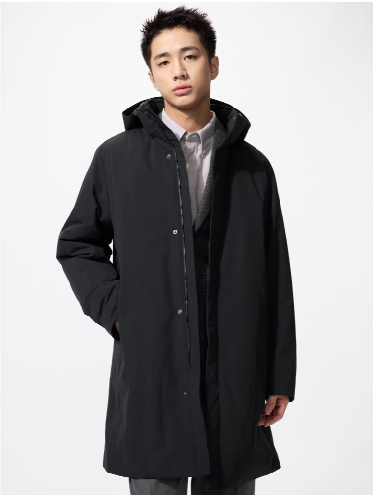 Men Hybrid Down Parka Coat UNIQLO Warmer than The North Face Fill power 750+ NEW