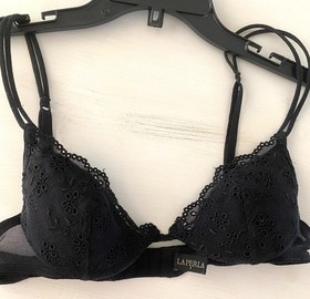 La Perla  Embroidered  Bra 32C Black