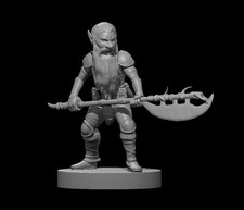 Gnome Male Barbarian Fighter Warrior NPC 28mm Scale DND D D Tabletop Mini