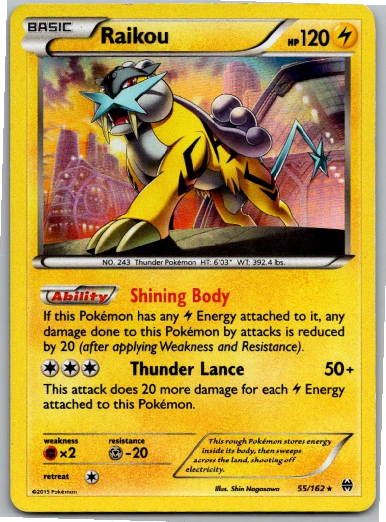 Raikou Holo Rare XY - BREAKthrough 55/162 NM Holo