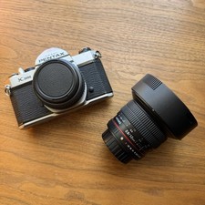 Pentax K1000 35mm Film Camera w/ Samyang 2.8/12mm Fisheye Lense