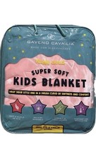 Kids Ultra Soft Comfy Warm Novelty Blanket In Case Pink & Brown-UK Seller
