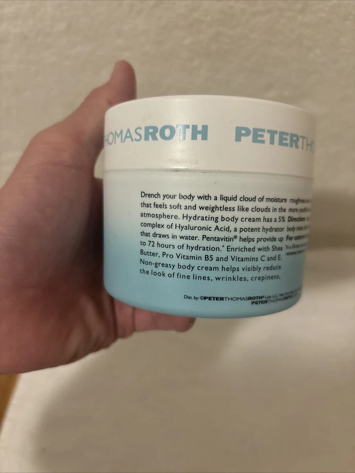 Crema corporal hidratante nube hialurónica Peter Thomas Roth Water Drench 8 OZ nueva Foto 3 de 4