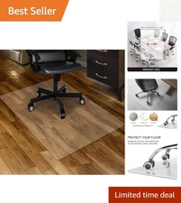 Ergonomic Clear Chair Mat 36''x48'' - Safe Flooring Solution for Home and Office