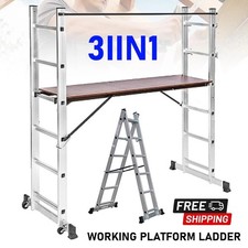 Aluminium 3 Way Combination Work Ladder Scaffold Multi Purpose Ladder Platform