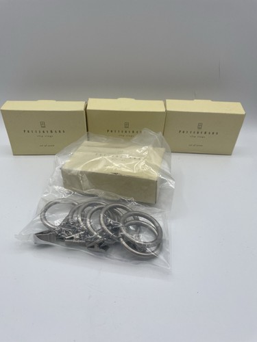 Pottery Barn Nickel Clip Rings NIb 28 Rings Total - Picture 2 of 4