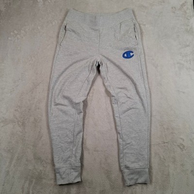 Champion Joggers Mens Small Grey Sweatpants Tracksuit Bottoms Logo Gym