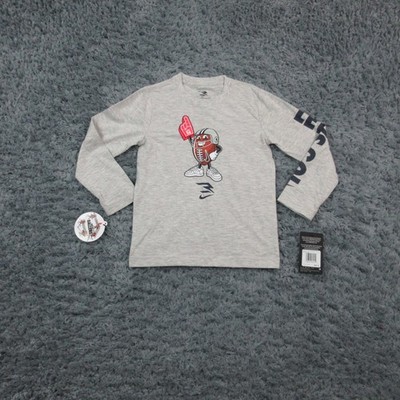 Nike 3BRAND Russell Wilson Shirt Boys 6 Gray Long Sleeve Football Ballers NWT