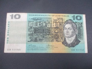 Australian Banknotes: $10 circulated RARE Great Item Must Have (T7182)