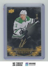 2024-25 UD The Cup Exquisite Collection Black RC Auto Logan Stankoven /25 #EB-28