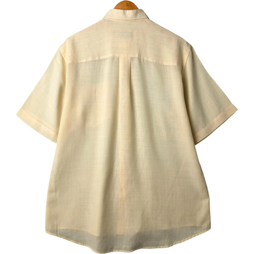 For Men Burberry Vintage Burberry Short Sleeve Linen Button Down Shirt Men s L - Picture 2 of 10