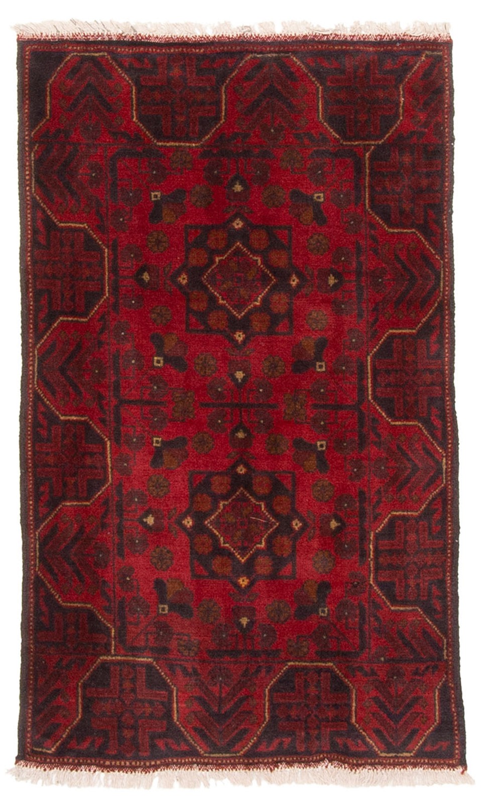 Traditional Vintage Hand-Knotted Area Rug 2'3" x 3'10" Oriental Wool Carpet