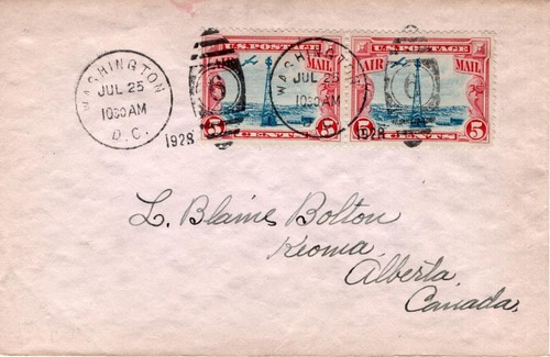 Ersttagsbrief, Scott #C11 PR, nach Alberta, 1928