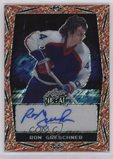 2024 Leaf Metal Legends Orange Diagonal Shimmer 3/6 Ron Greschner Auto 0u1n