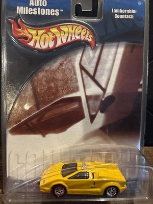 Hot Wheels 2002 Auto Milestones Lamborghini Countach 25th Anniversary Yellow